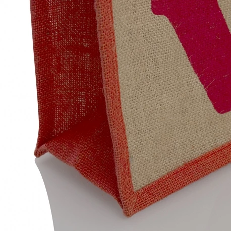 Luxury Bespoke Printed Jute Bag Ref Tea-cake Luxury Bespoke Printed Jute Bag Ref Tea-cake