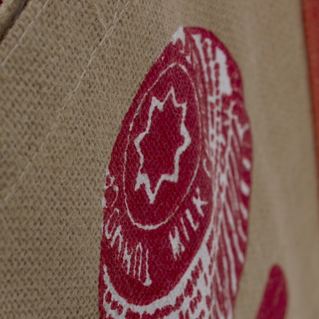 Luxury Bespoke Printed Jute Bag Ref Tea-cake Luxury Bespoke Printed Jute Bag Ref Tea-cake
