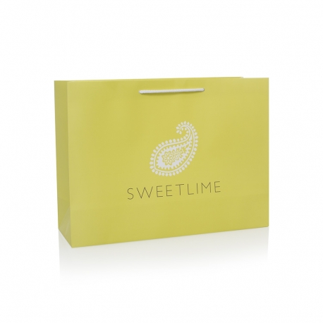 Luxury Bespoke Carrier Bag With Matt Lamination Ref Sweetlime Luxury Bespoke Carrier Bag With Matt Lamination Ref Sweetlime