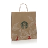 Bespoke Luxury Printed Twisted Handle Kraft Bag Ref Starbucks