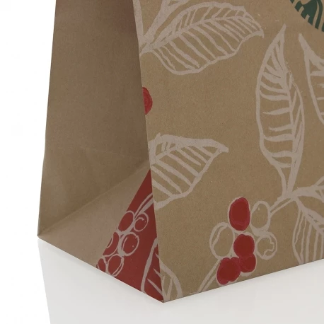 Bespoke Luxury Printed Twisted Handle Kraft Bag Ref Starbucks Bespoke Luxury Printed Twisted Handle Kraft Bag Ref Starbucks