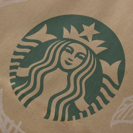 Bespoke Luxury Printed Twisted Handle Kraft Bag Ref Starbucks Bespoke Luxury Printed Twisted Handle Kraft Bag Ref Starbucks