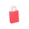 Red Twisted Handle Kraft Paper Carrier Bags