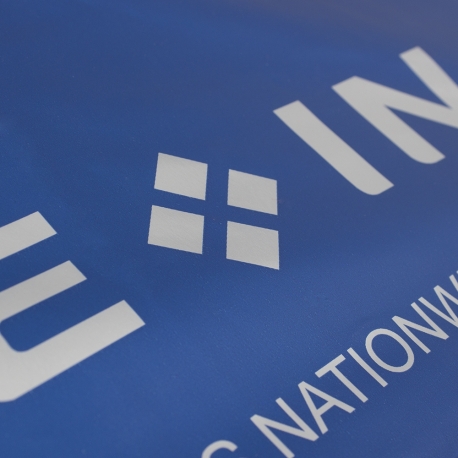 Bespoke Plastic drawstring carrier bag ref Blue Inc Bespoke Plastic drawstring carrier bag ref Blue Inc