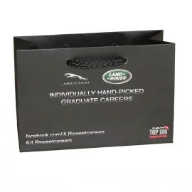 Promotional Printed Matt Paper Bag With Rope Handle - Ref. Jaguar Land Rover 