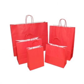 Red Paper Bags With Twisted Handles