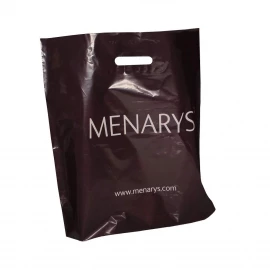 Printed LDPE Patch Handle Bags With One Colour Logo - Ref. Menarys