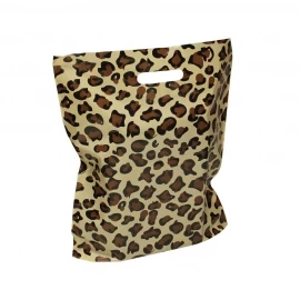 Printed LDPE Patch Handle Bags With Leopard Print - Ref. Leopard