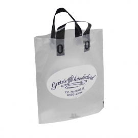 Printed HDPE Flexi Loop Bags With Black Handles – Ref Grete’s
