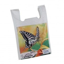 Printed HDPE T-Shirt Bags With Multi-Colour Print - Ref. Butterfly