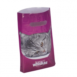 Printed LDPE Patch Handle Bags with Photograph - Ref. Whiskas