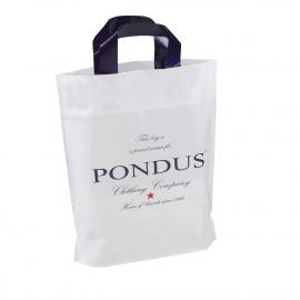 Printed LDPE Flexi Loop Bags With Coloured Handles - Ref. Pondus