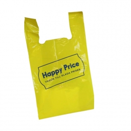 Printed Thick HDPE T-Shirt Bags - Ref. Happy price