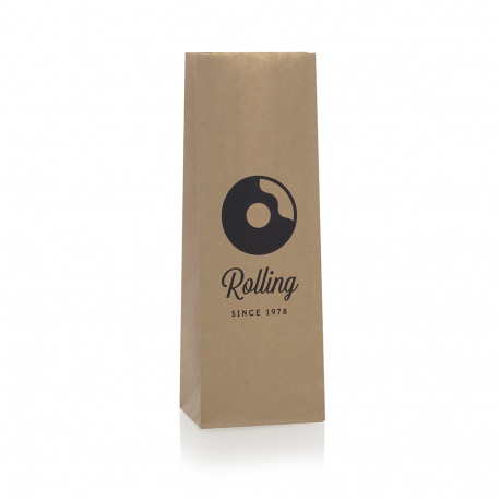 Brown Kraft Handleless Paper Bags - Ref. The Rolling Donut Brown Kraft Handleless Paper Bags - Ref. The Rolling Donut