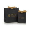 White Luxury Card with Hot Gold Foil Bag– Ref. Burns Jewellers