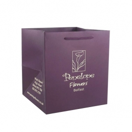 Printed Luxury Matt Flower Bags With Rope Handles - Ref. Penelope's Flowers