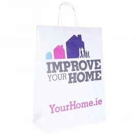 Printed Promotional Paper Bags With Twisted Handles Ref. Self-Build Ireland