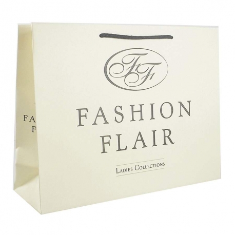 White Kraft Paper Carrier Bags - Ref. Fashion Flair White Kraft Paper Carrier Bags - Ref. Fashion Flair