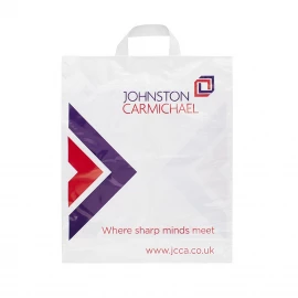 Printed Flexi-Loop Handle Carrier Bag Ref Johnston Carmichael