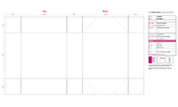 Preview of Bespoke Cake Box Artwork Template