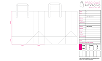 Preview of Flat Handle Paper Bag Artwork Template