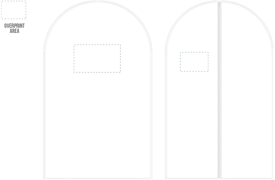 Custom Printed Suit Carriers Print Area