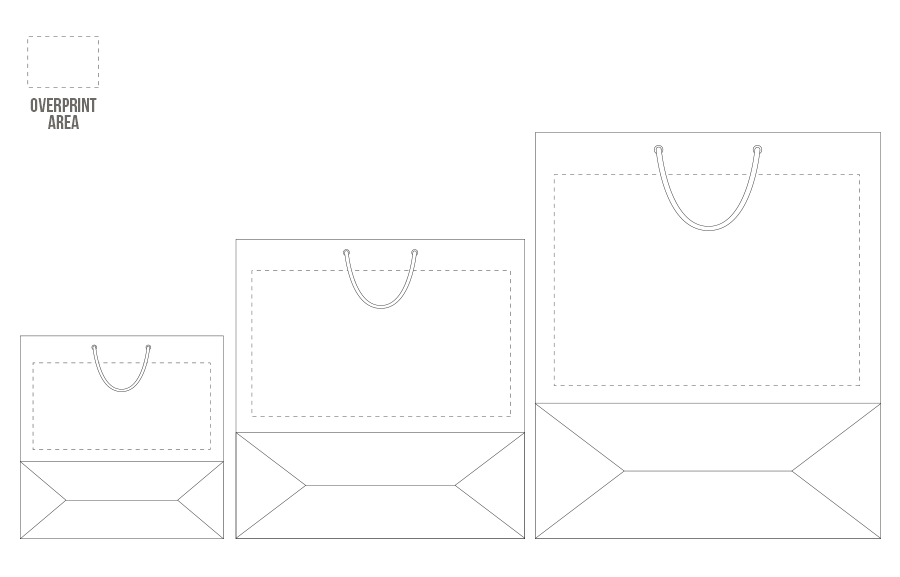Rope Handle Bags Print Area